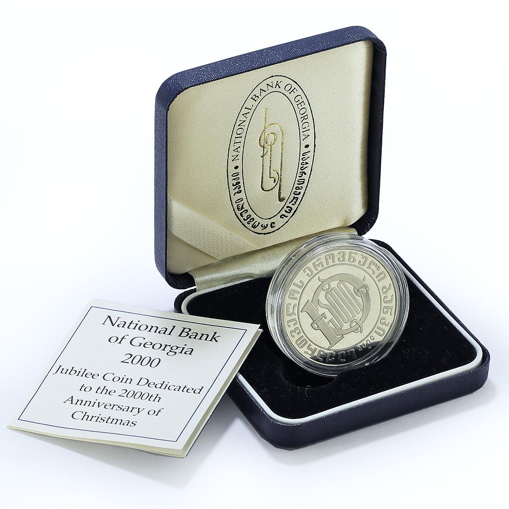 Georgia 10 lari Christmas KM-88 Religion Jesus Christ proof CuNi coin 2000 Georgia 10 lari Christmas KM-88 Religion Jesus Christ proof CuNi coin 2000