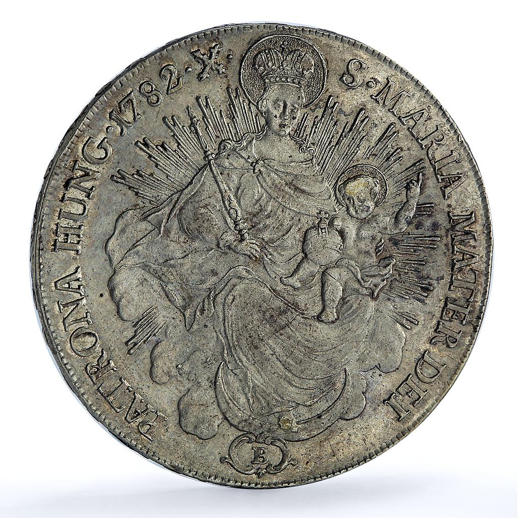 Hungary 1 thaler Joseph II Kremnica Mint KM-395 H-1869 Madonna silver coin 1782 Hungary 1 thaler Joseph II Kremnica Mint KM-395 H-1869 Madonna silver coin 1782