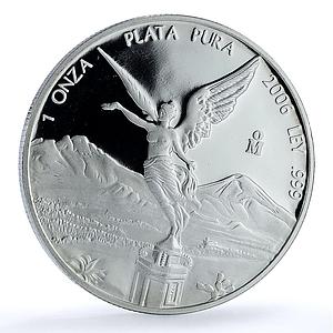 Mexico 1 onza Libertad Angel Independence KM-639 Bullion proof silver coin 2006