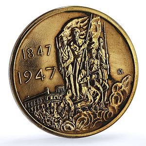 Mexico Ninos Heroes Chapultepec Battle Grove-553b bronze medal 1947