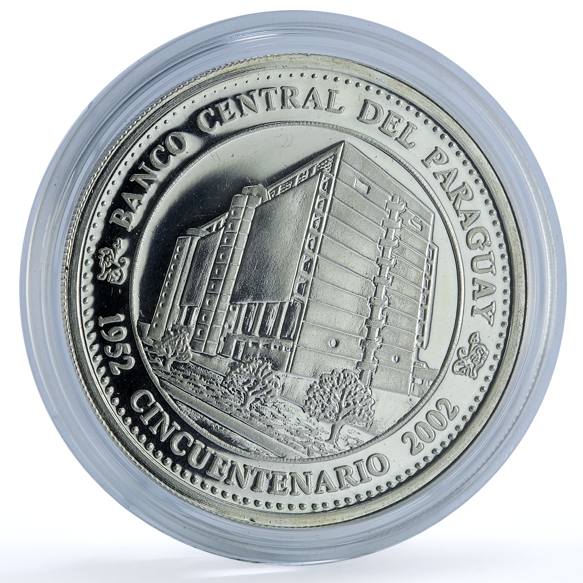 Paraguay 1 guarani Central Bank KM-197 Canonero Ship proof silver coin 2002 Paraguay 1 guarani Central Bank KM-197 Canonero Ship proof silver coin 2002