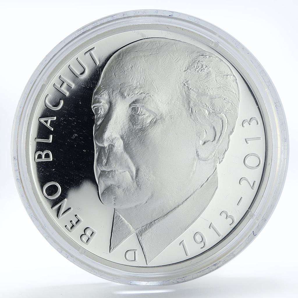 Czech Republic 500 korun 100th Anniversary birth Beno Blachut silver coin 2013
