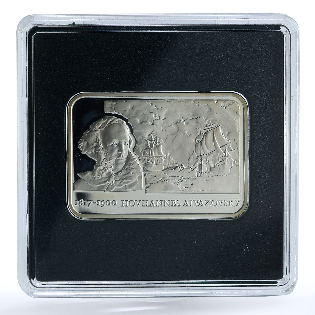 Armenia 100 dram Aivazovsky Coloured KM-129 Art Painter Ship silver coin 2006