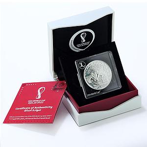 Qatar 5 riyals Together KM-111 Football World Cup proof silver coin 2022