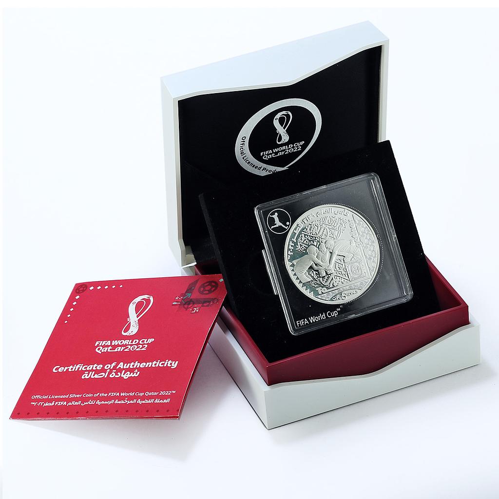 Qatar 5 riyals Together KM-111 Football World Cup proof silver coin 2022 Qatar 5 riyals Together KM-111 Football World Cup proof silver coin 2022