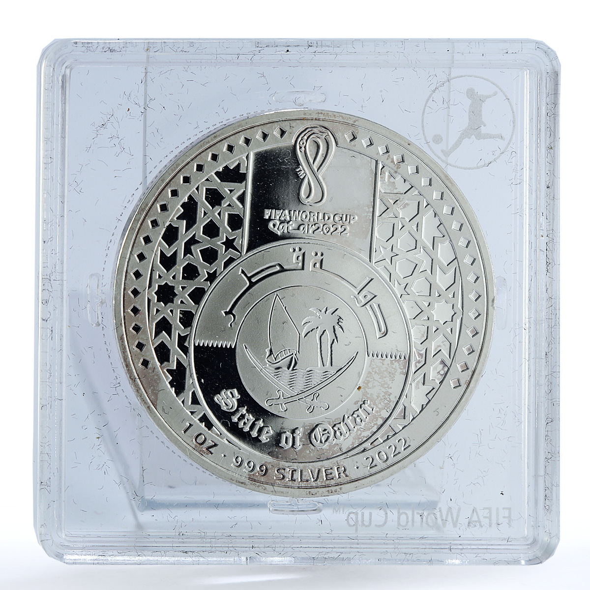 Qatar 5 riyals Together KM-111 Football World Cup proof silver coin 2022 Qatar 5 riyals Together KM-111 Football World Cup proof silver coin 2022