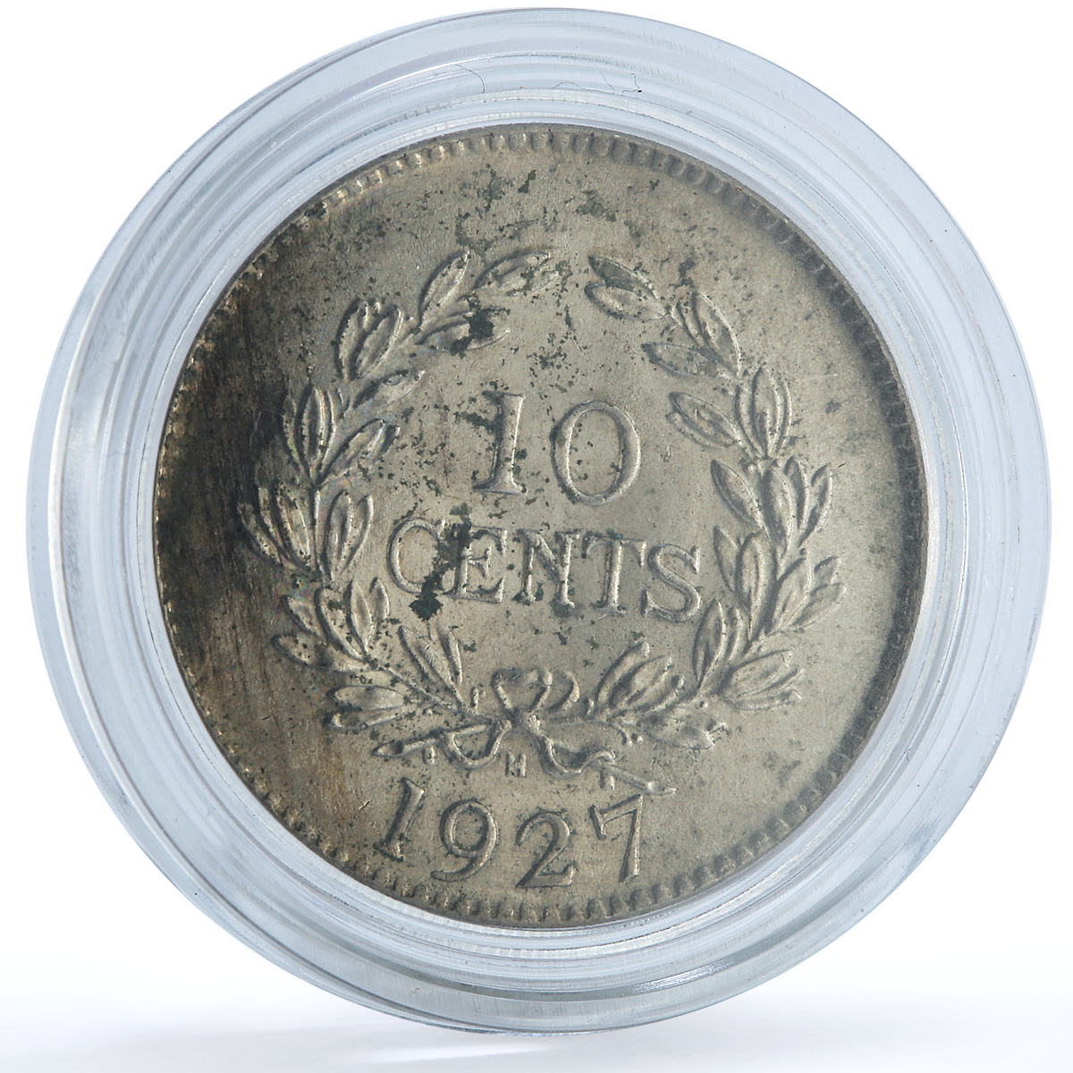 Sarawak British Malaysia 10 cents Charles V Brooke Rajah KM-16 CuNi coin 1927