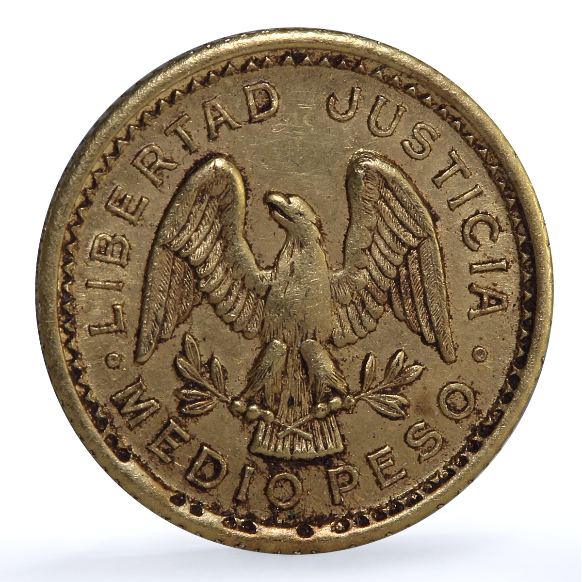 Venezuela 1/2 peso Pueblos Unidos Americanos Medio Peso Essai gold coin 1863 Venezuela 1/2 peso Pueblos Unidos Americanos Medio Peso Essai gold coin 1863
