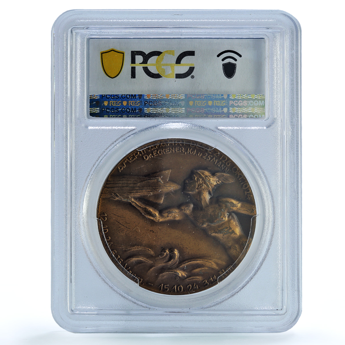Germany Weimar Zeppelin High Relief Kaiser-451 SP 63 PCGS bronze medal 1924 Germany Weimar Zeppelin High Relief Kaiser-451 SP 63 PCGS bronze medal 1924