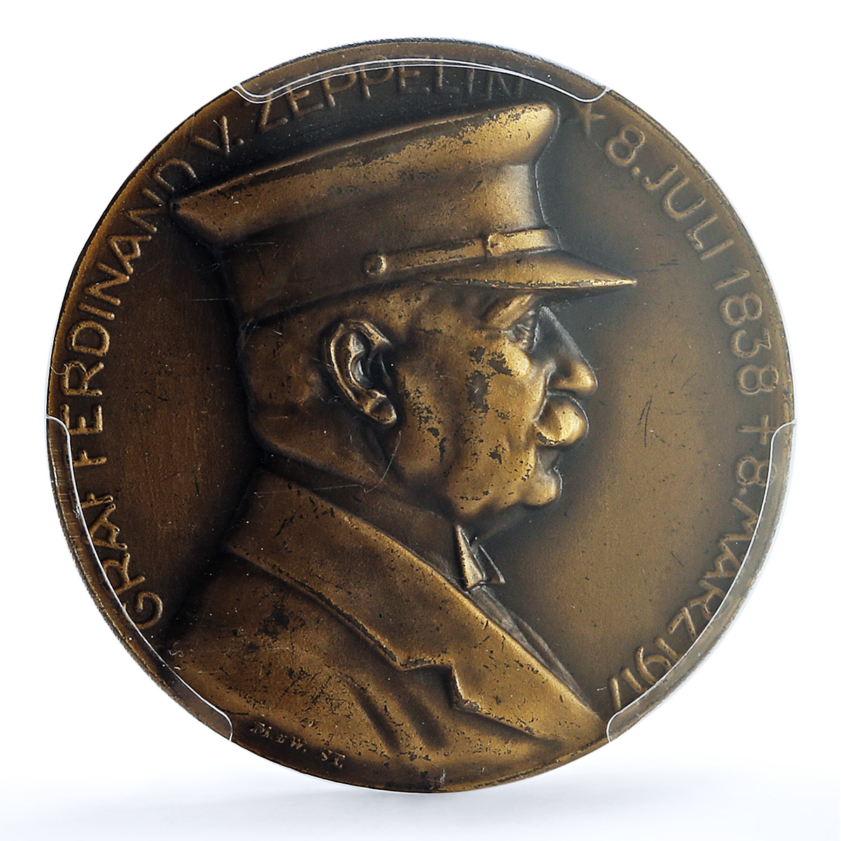 Germany Weimar Zeppelin High Relief Kaiser-451 SP 63 PCGS bronze medal 1924 Germany Weimar Zeppelin High Relief Kaiser-451 SP 63 PCGS bronze medal 1924
