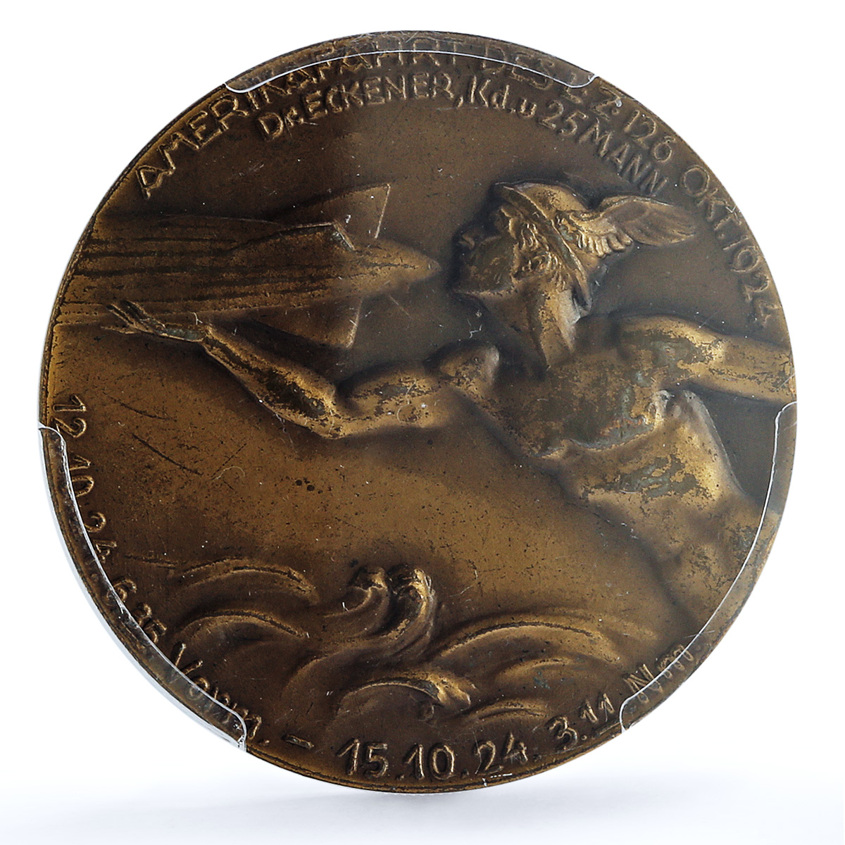 Germany Weimar Zeppelin High Relief Kaiser-451 SP 63 PCGS bronze medal 1924 Germany Weimar Zeppelin High Relief Kaiser-451 SP 63 PCGS bronze medal 1924