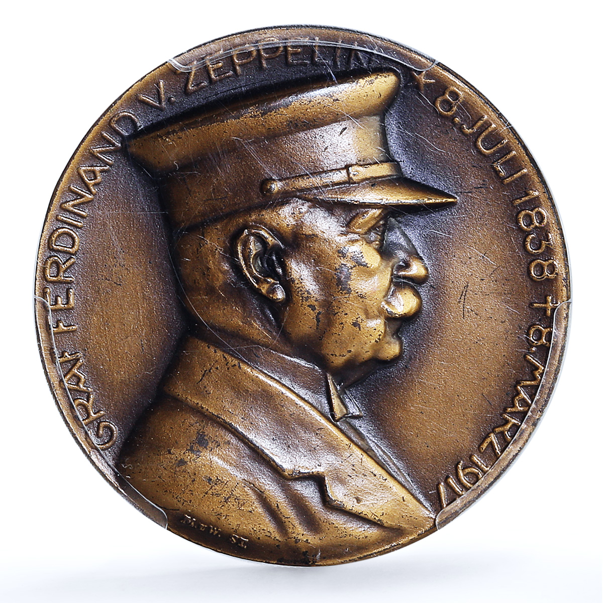Germany Weimar Zeppelin High Relief Kaiser-451 SP 63 PCGS bronze medal 1924 Germany Weimar Zeppelin High Relief Kaiser-451 SP 63 PCGS bronze medal 1924