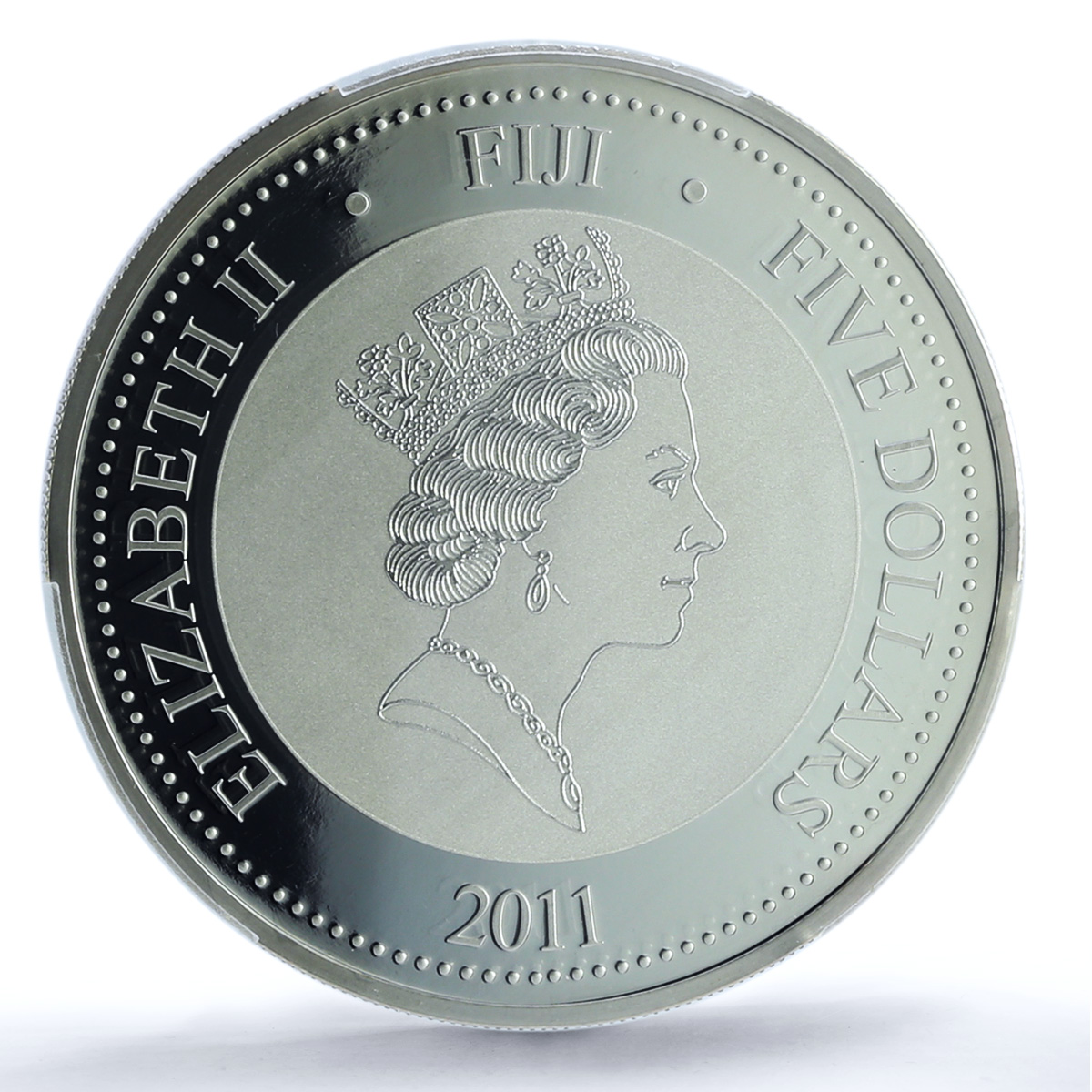 Fiji 5 dollars Sydney Australia Gilt KM-209 City PR70 PCGS 2 oz silver coin 2011