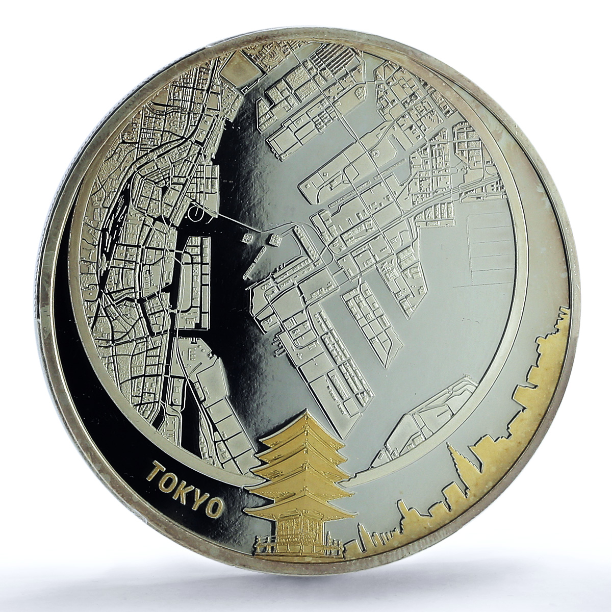 Fiji 5 dollars Tokyo Japan Gilt KM-208 City PR 69 PCGS 2 oz silver coin 2011 Fiji 5 dollars Tokyo Japan Gilt KM-208 City PR 69 PCGS 2 oz silver coin 2011