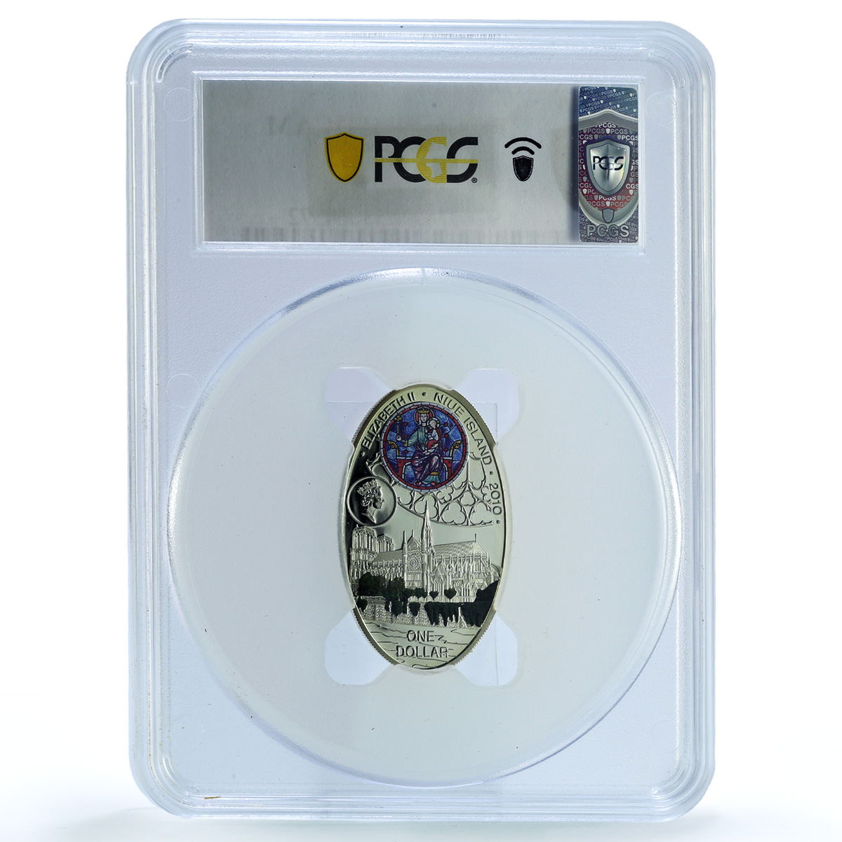 Niue 1 dollar Notre Dame Cathedral KM-402 Gothic PR 69 PCGS silver coin 2010