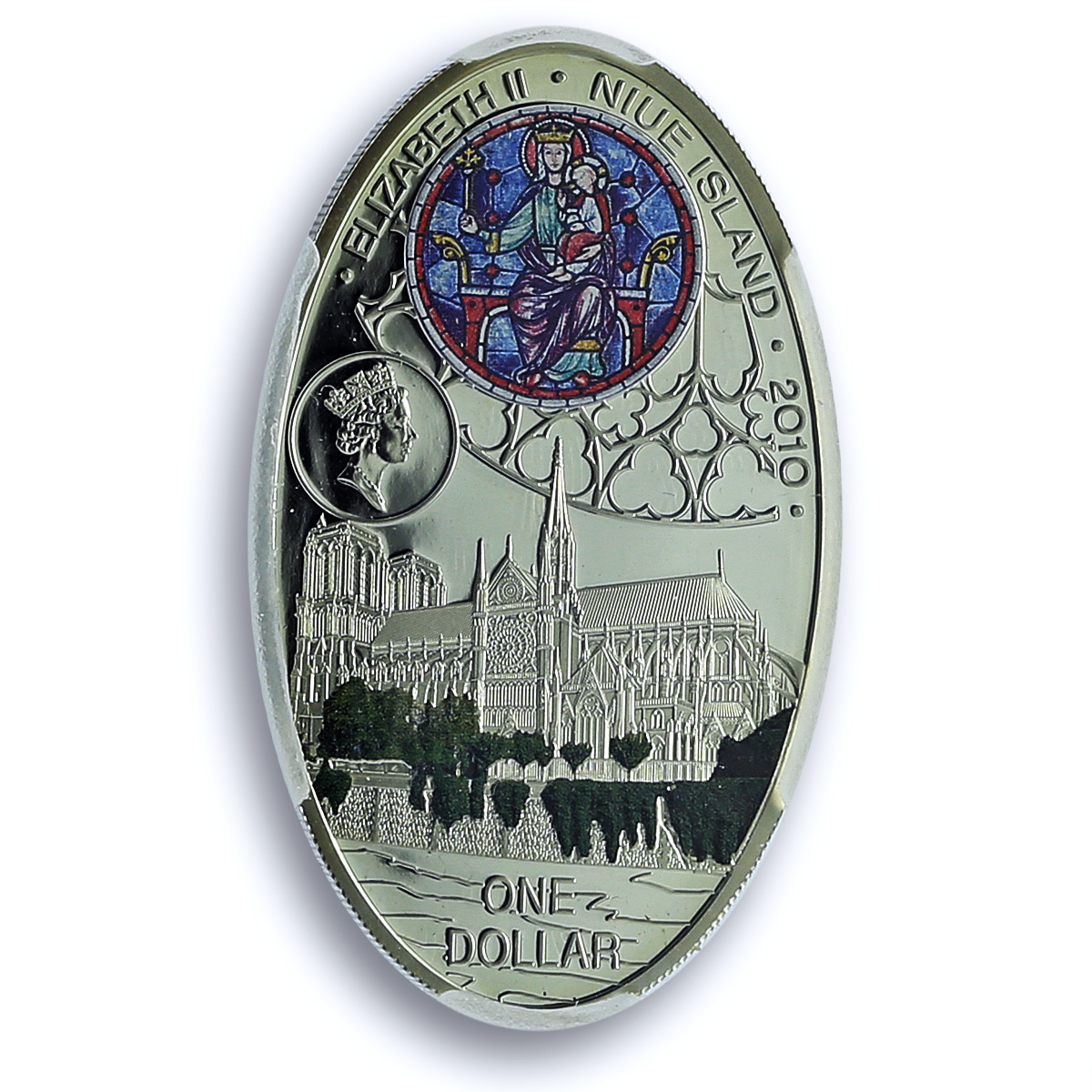 Niue 1 dollar Notre Dame Cathedral KM-402 Gothic PR 69 PCGS silver coin 2010