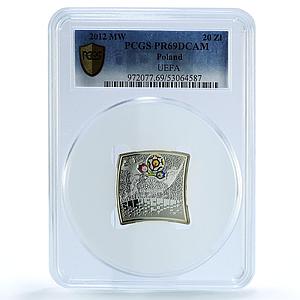 Poland Ukraine 20 zlotych UEFA Y#829 Football Cup PR 69 PCGS silver coin 2012