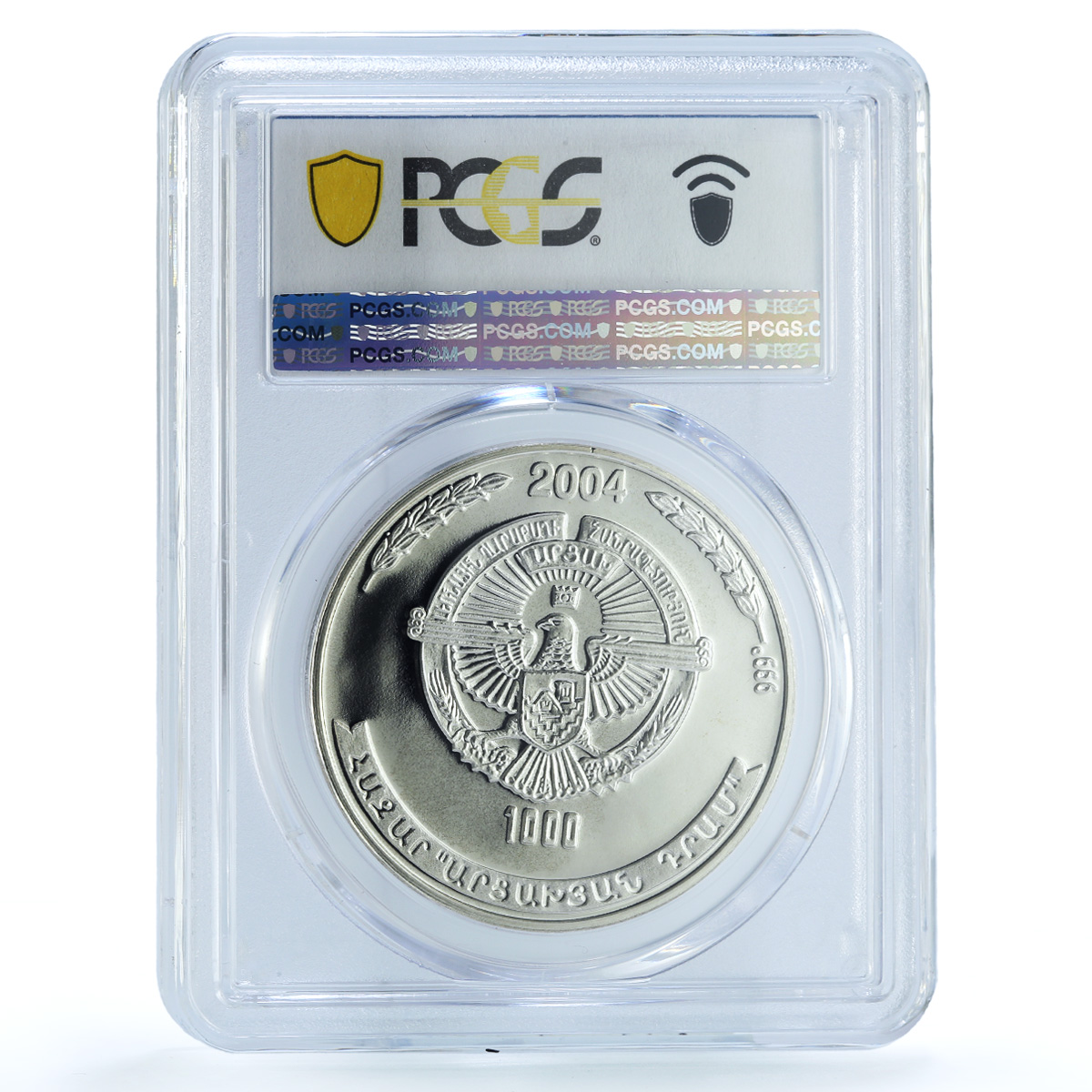 Artsakh Karabakh 1000 dram Eagle KM-21 Fauna Bird PR 67 PCGS silver coin 2004 Artsakh Karabakh 1000 dram Eagle KM-21 Fauna Bird PR 67 PCGS silver coin 2004