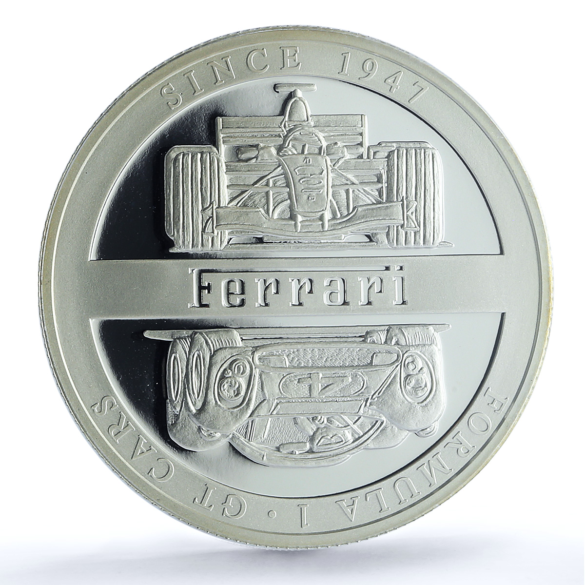 Congo Democratic 10 francs Ferrari KM-143 Bolid Car PR 69 PCGS silver coin 2004
