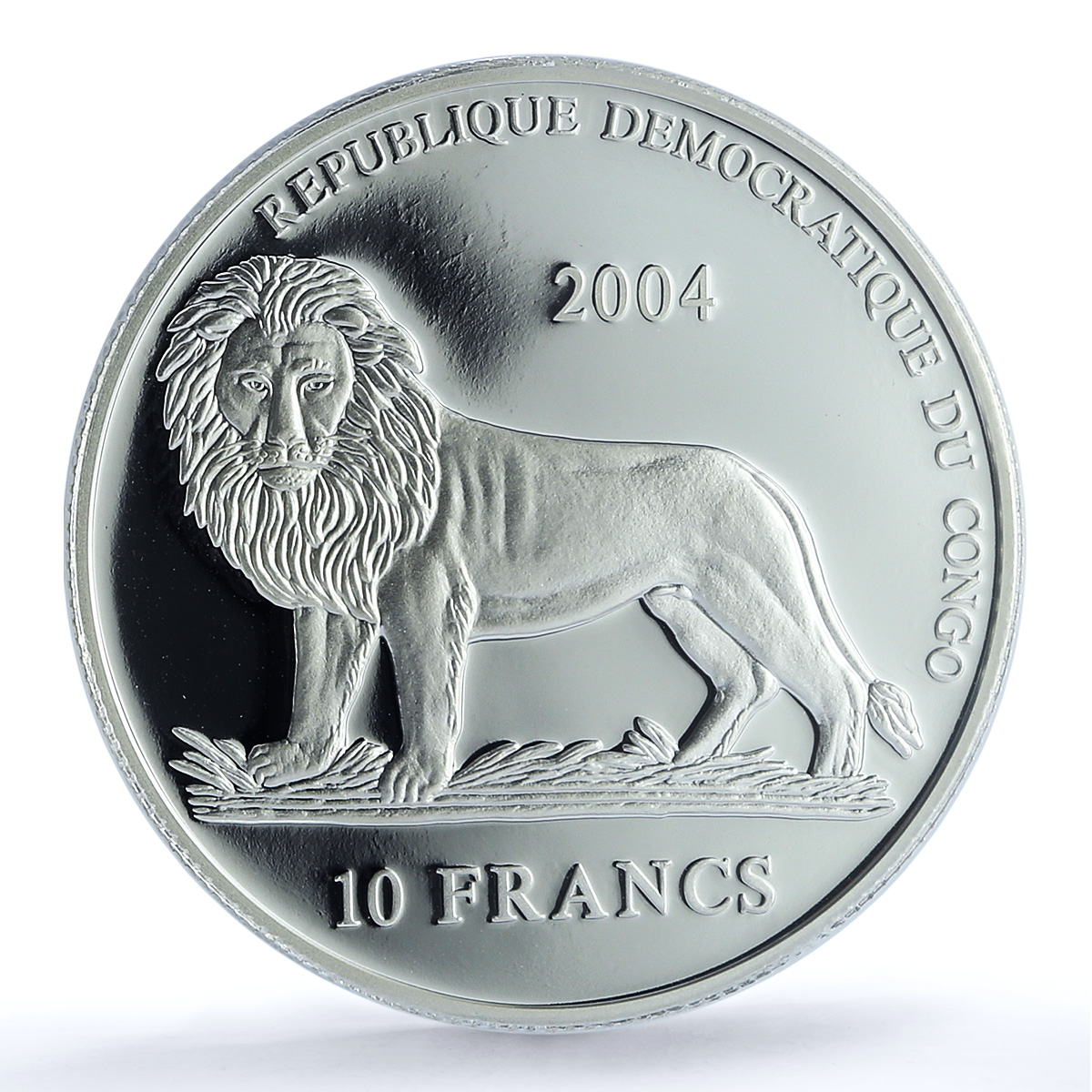 Congo Democratic 10 francs Ferrari KM-143 Bolid Car PR 69 PCGS silver coin 2004
