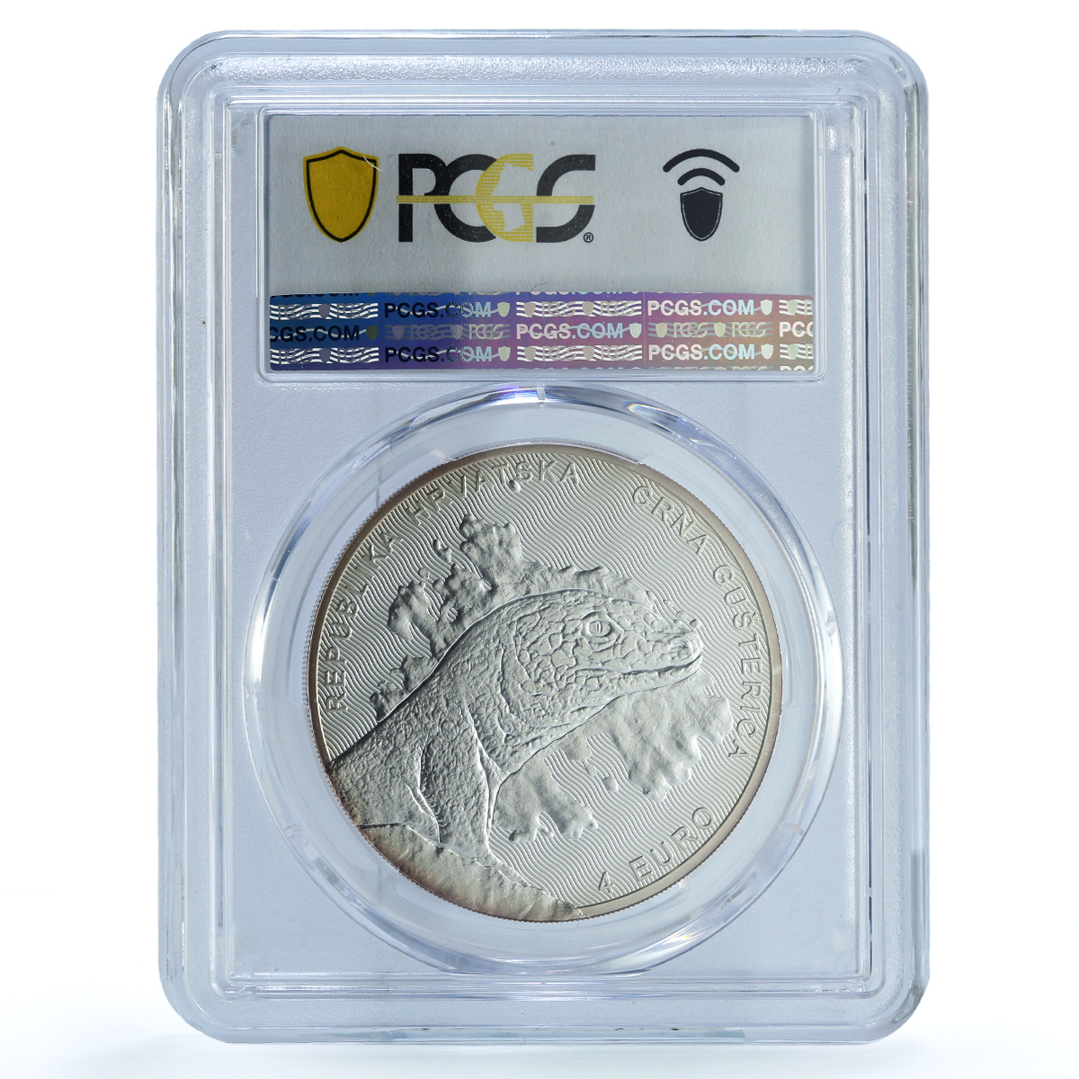 Croatia 4 euros Black Lizard KM-153 Wildlife Fauna MS 70 PCGS silver coin 2024 Croatia 4 euros Black Lizard KM-153 Wildlife Fauna MS 70 PCGS silver coin 2024