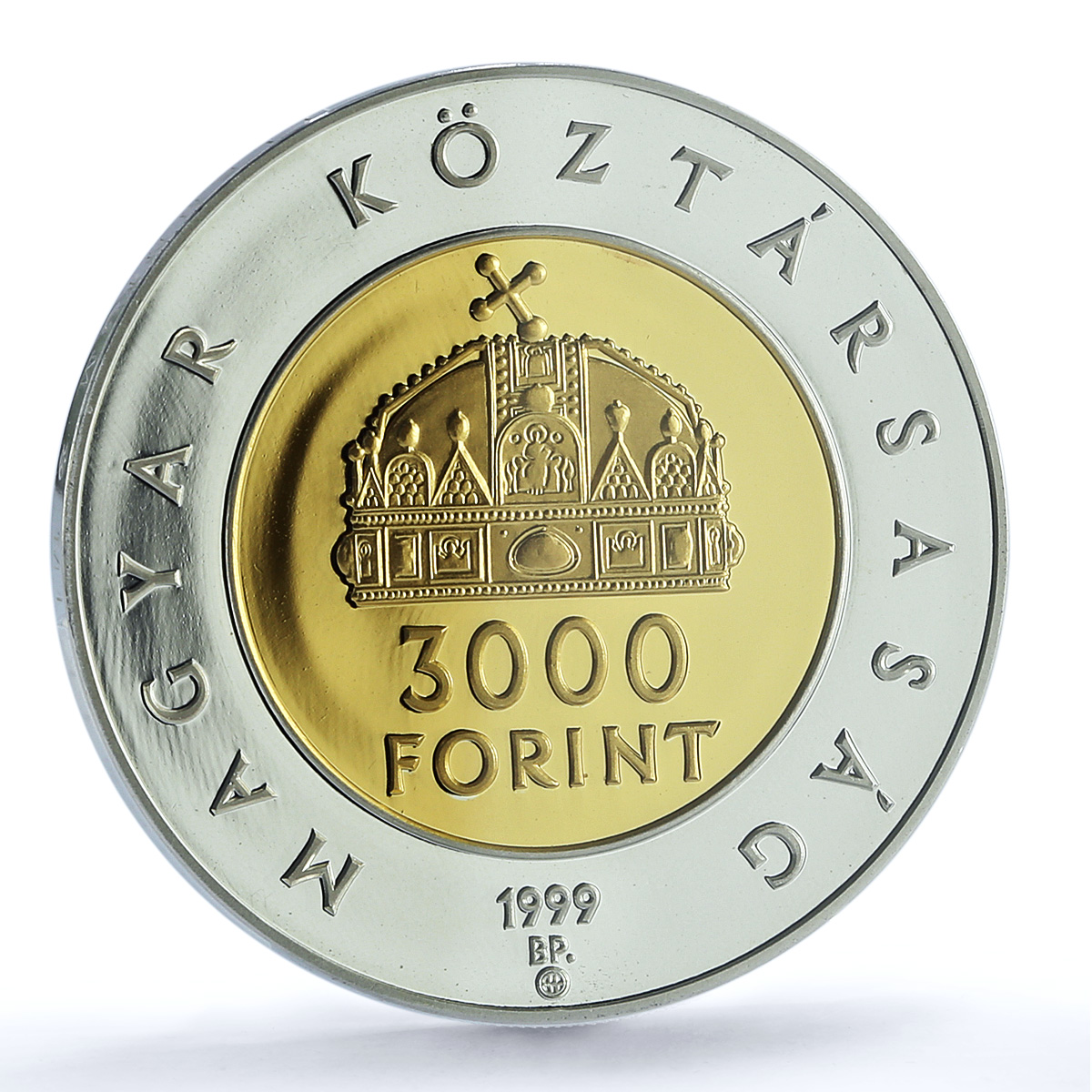 Hungary 3000 forint Kingdom Millennium Gilt KM-741 PR 69 PCGS silver coin 1999 Hungary 3000 forint Kingdom Millennium Gilt KM-741 PR 69 PCGS silver coin 1999