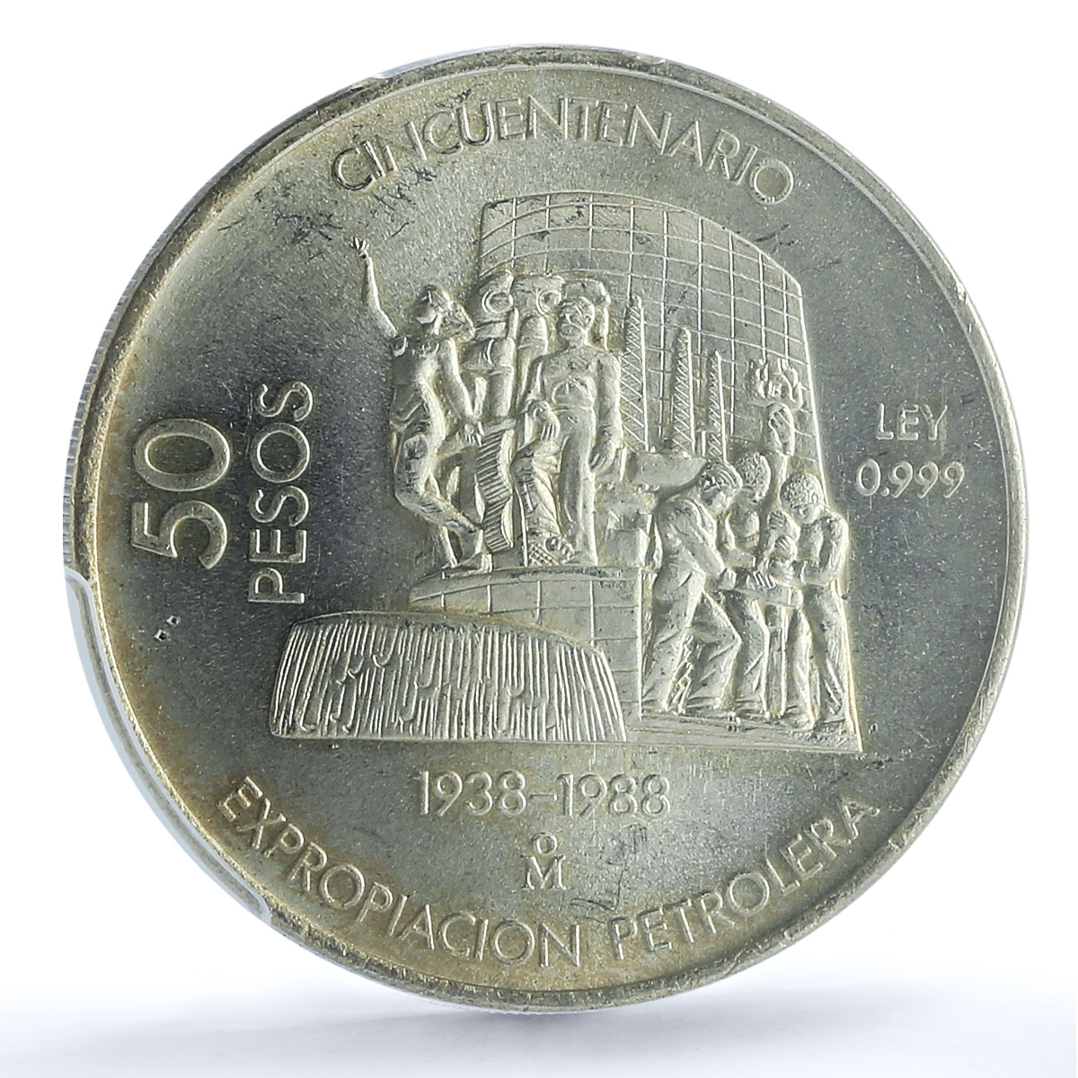 Mexico 50 pesos Oil Industry KM-532 Monument MS 67 PCGS silver coin 1988 Mexico 50 pesos Oil Industry KM-532 Monument MS 67 PCGS silver coin 1988