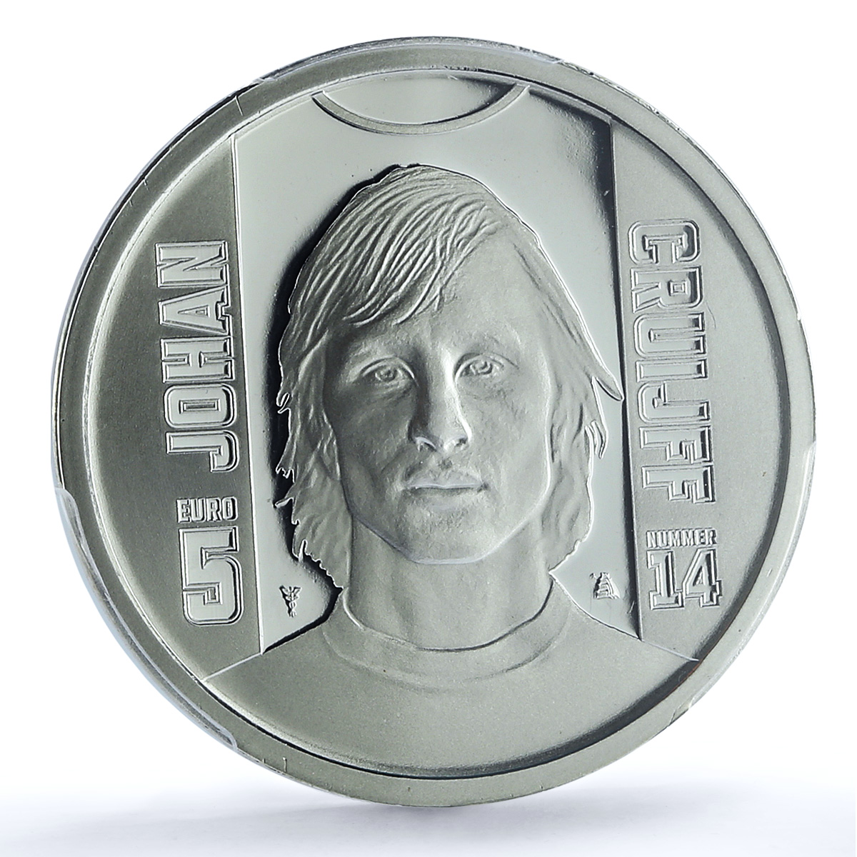 Netherlands 5 euros Johan Cruijff KM-380 Football PR 69 PCGS silver coin 2017 Netherlands 5 euros Johan Cruijff KM-380 Football PR 69 PCGS silver coin 2017