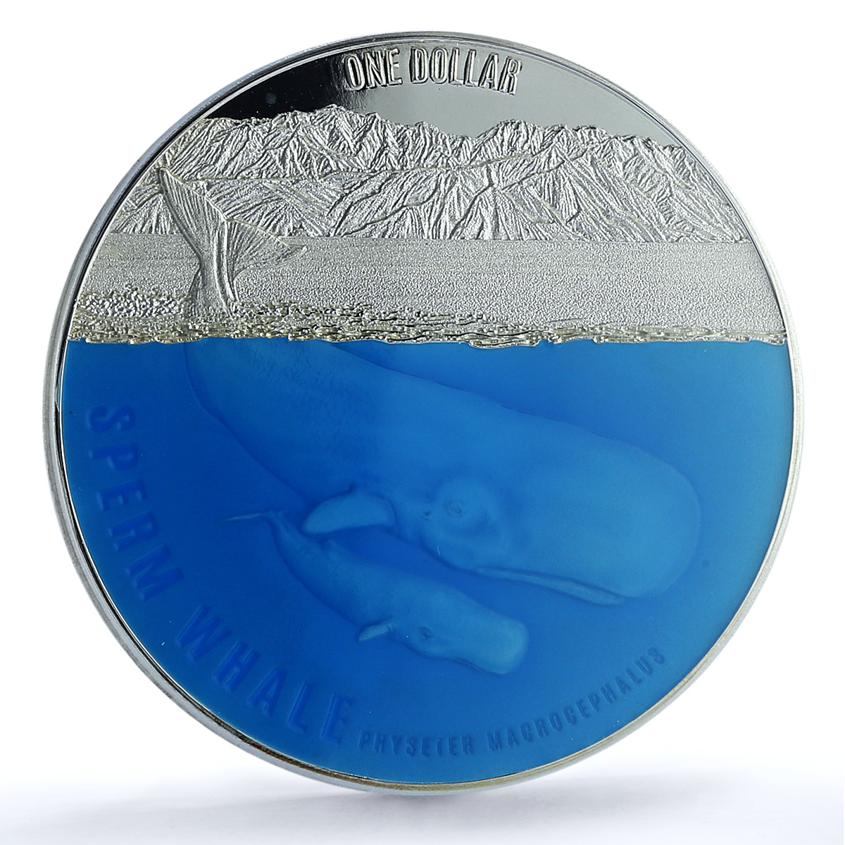 New Zealand 1 dollar Sperm Whale Wildlife Fauna PR 69 PCGS silver coin 2018