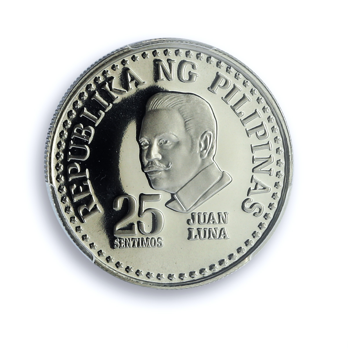 Philippines 25 sentimos Republic KM-208 Juan Luna PR 70 PCGS CuNi coin 1976