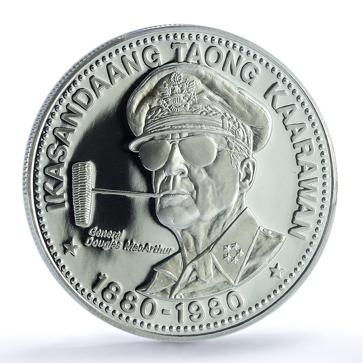 Philippines 25 piso General Douglas MacArthur KM-230 PR 69 PCGS silver coin 1980 Philippines 25 piso General Douglas MacArthur KM-230 PR 69 PCGS silver coin 1980