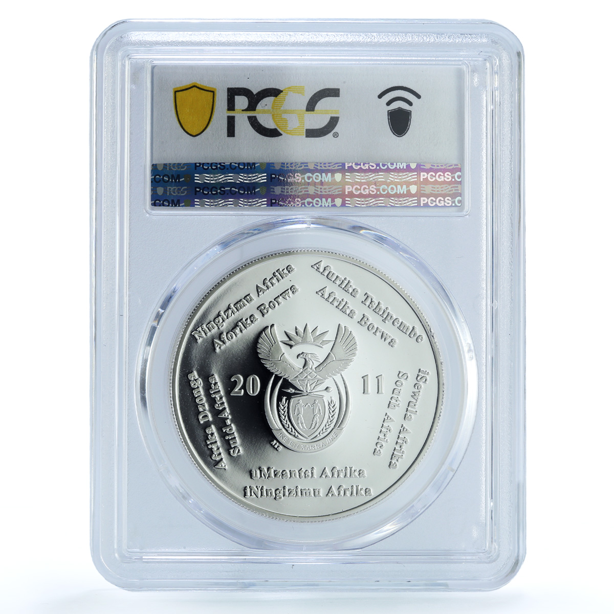 South Africa 2 rand Blue Crane WWF Wildlife Fauna Bird PR 70 PCGS Ag coin 2011 South Africa 2 rand Blue Crane WWF Wildlife Fauna Bird PR 70 PCGS Ag coin 2011