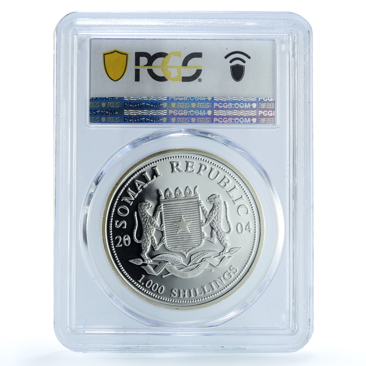 Somalia 1000 shillings Elephant KM-183 Wildlife PR 70 PCGS silver coin 2004