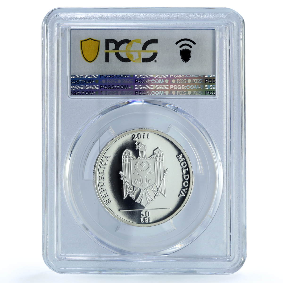 Moldova 50 lei Spoonbill KM-68 Red Book Fauna Bird PR 70 PCGS silver coin 2011 Moldova 50 lei Spoonbill KM-68 Red Book Fauna Bird PR 70 PCGS silver coin 2011