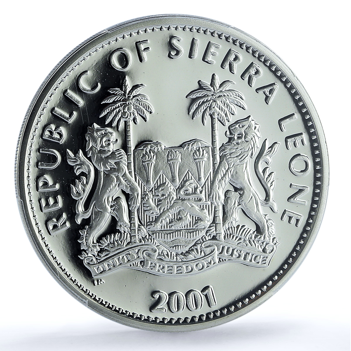 Sierra Leone $10 Elephant Lion Rhino Leopard Buffalo PR 70 PCGS silver coin 2001 Sierra Leone $10 Elephant Lion Rhino Leopard Buffalo PR 70 PCGS silver coin 2001