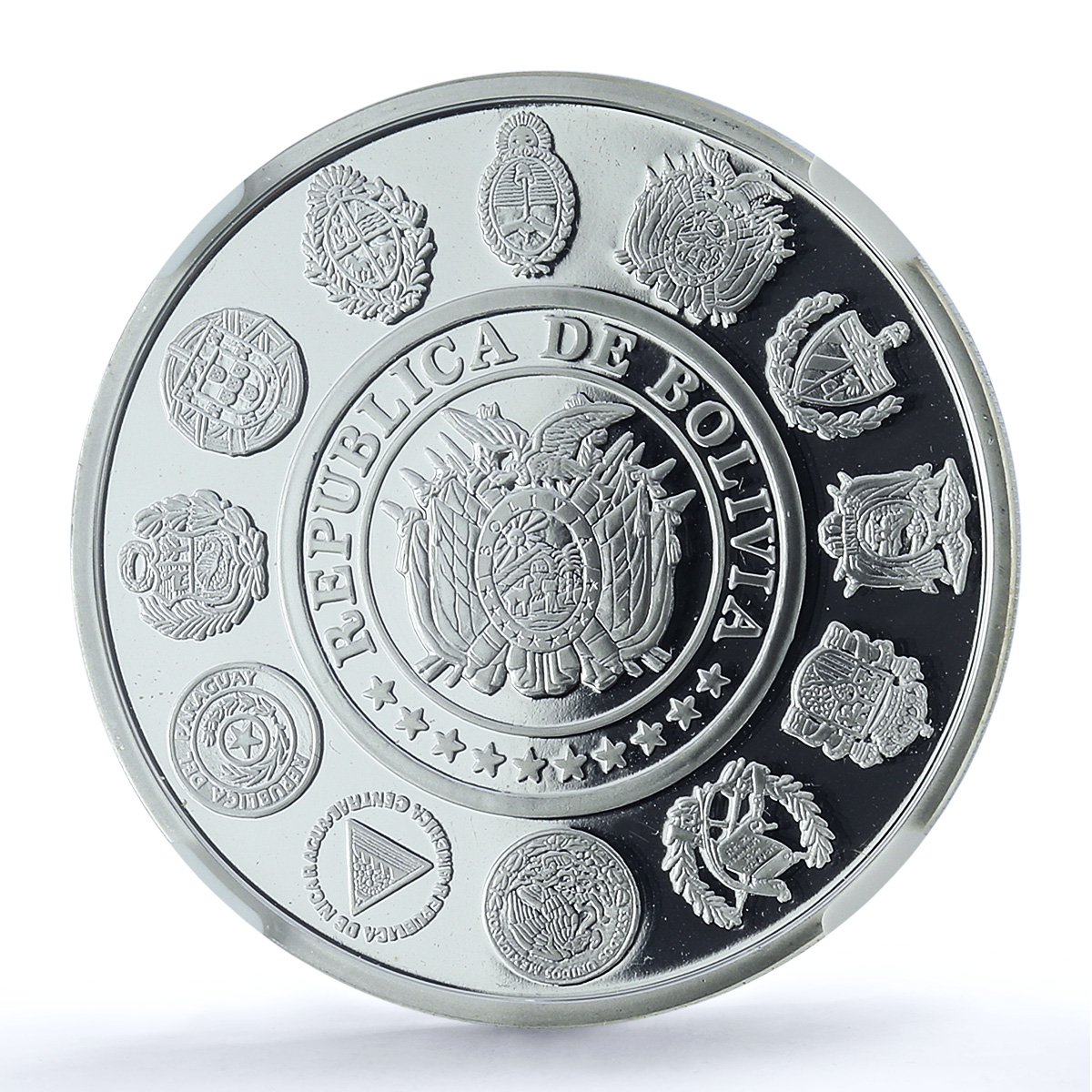 Bolivia 10 bolivianos Diablada Ibero-American Dances PF 70 NGC silver coin 1997 Bolivia 10 bolivianos Diablada Ibero-American Dances PF 70 NGC silver coin 1997