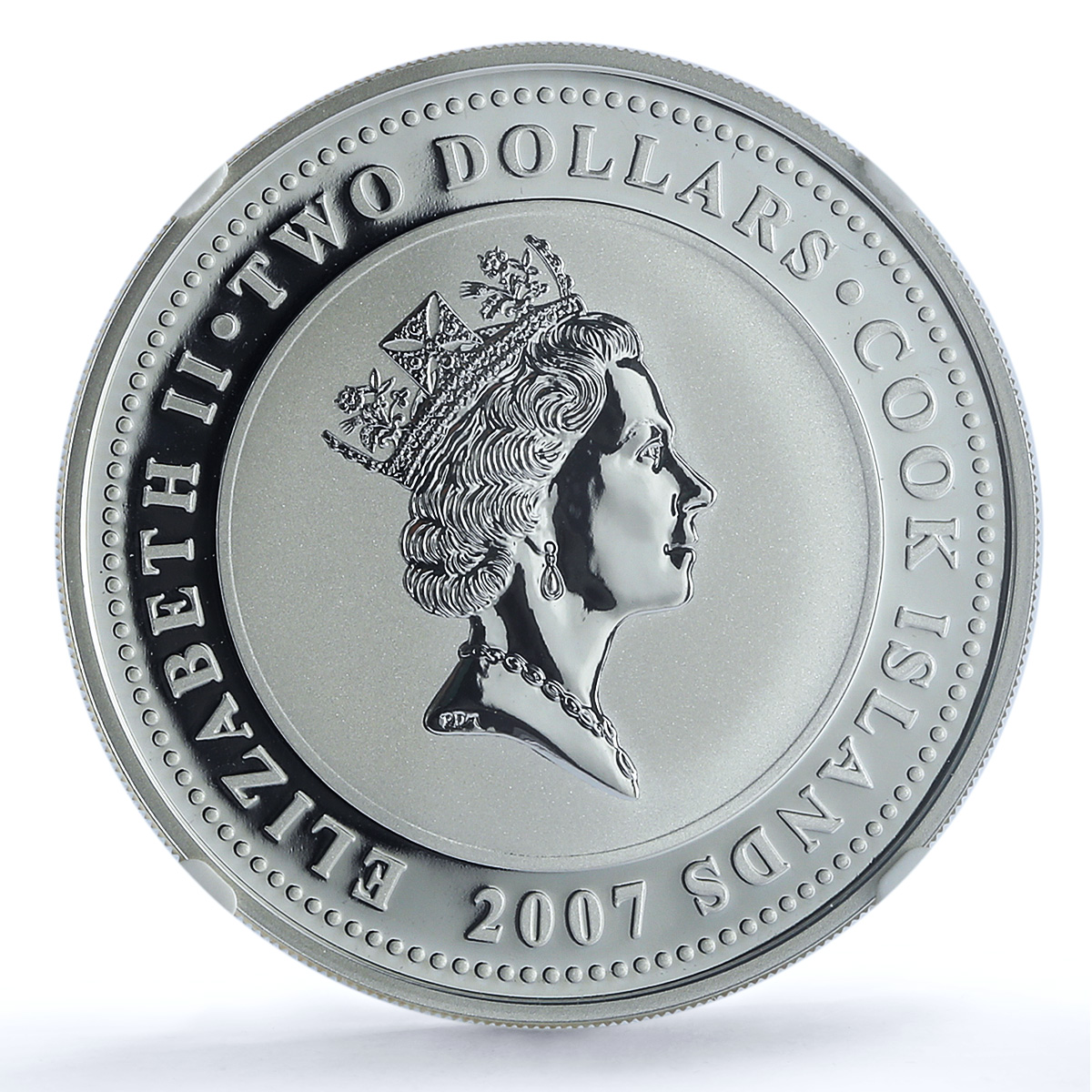Cook Islands 2 dollars Hound Baskervilles Sherlock MS 70 NGC silver coin 2007