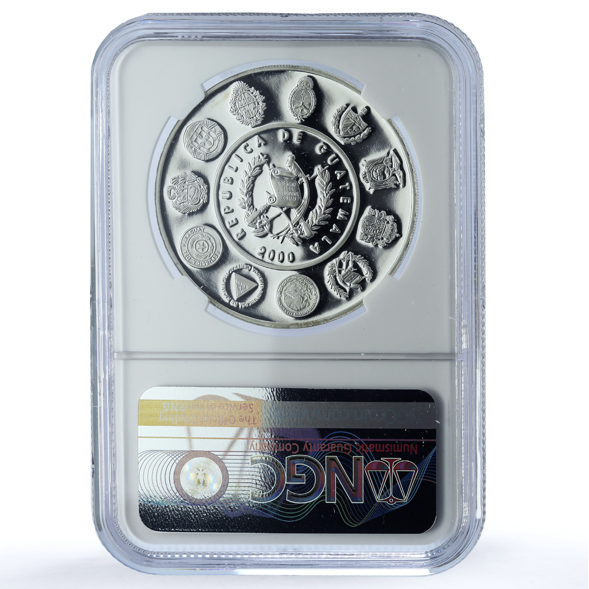 Guatemala 1 quetzal Man Horse KM-286 Ibero-American PF 69 NGC silver coin 2000 Guatemala 1 quetzal Man Horse KM-286 Ibero-American PF 69 NGC silver coin 2000