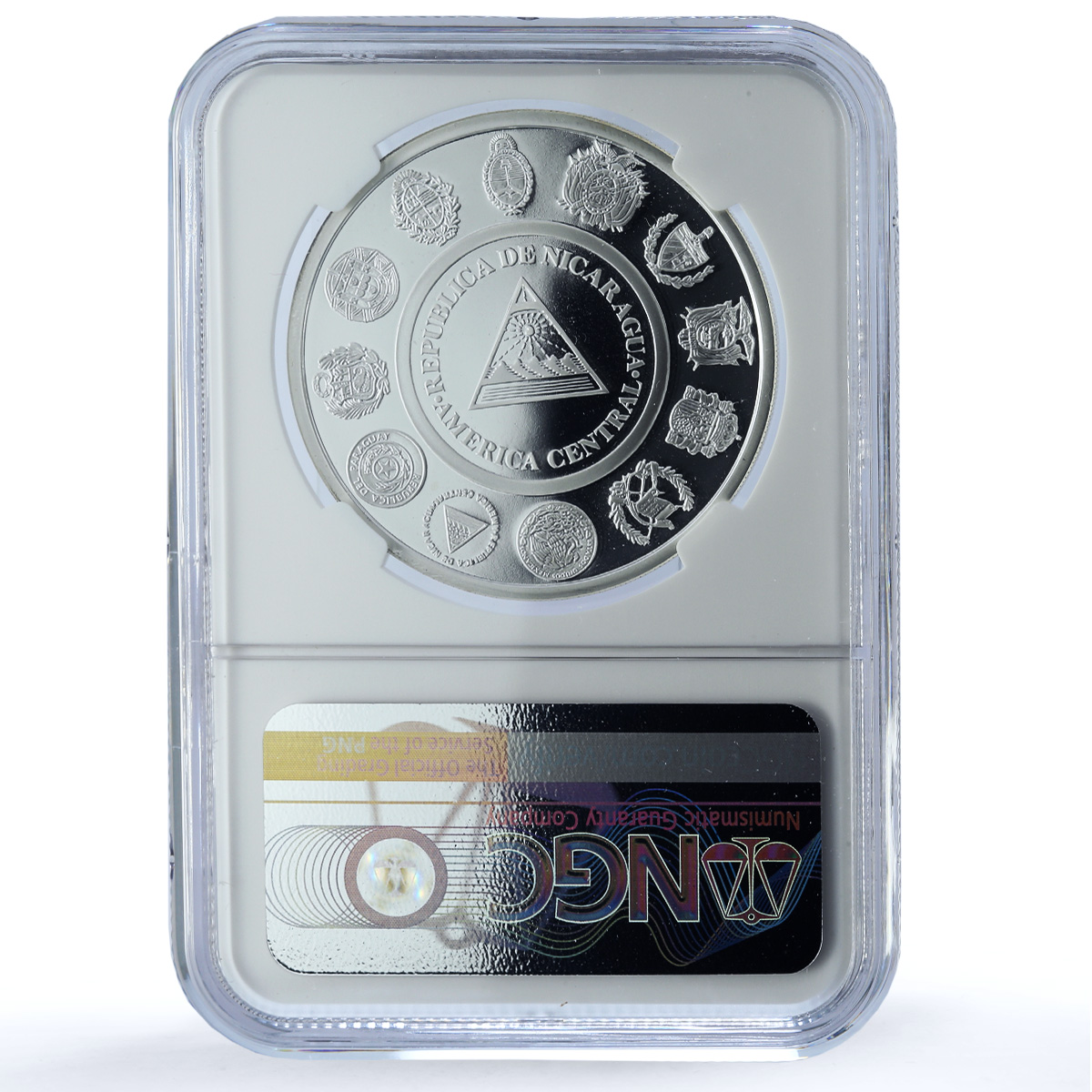 Nicaragua 5 cordobas Inditas Ibero-American Dances PF 69 NGC silver coin 1997 Nicaragua 5 cordobas Inditas Ibero-American Dances PF 69 NGC silver coin 1997