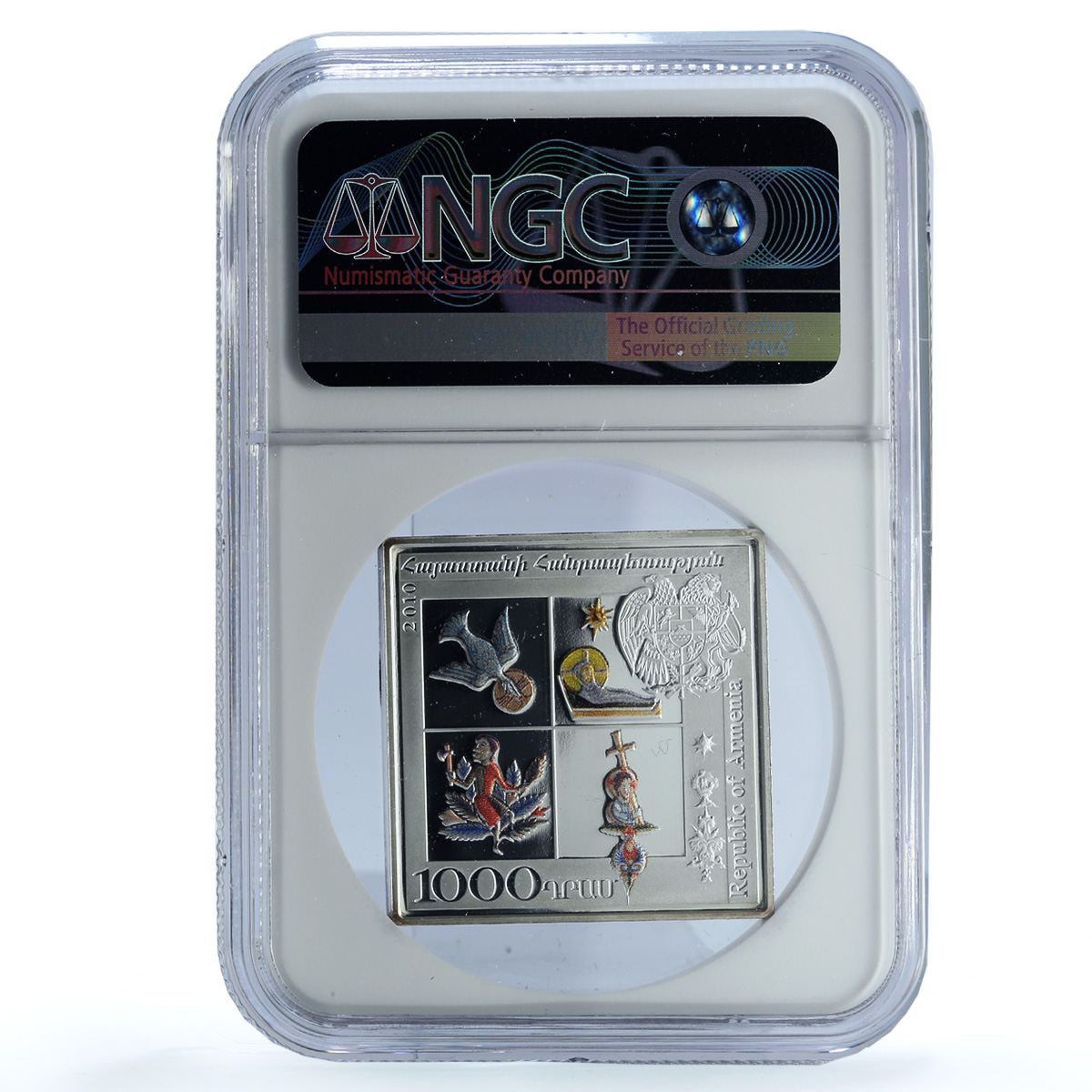 Armenia 1000 dram Adoration Magi KM-267 Religion Art PF 69 NGC silver coin 2010 Armenia 1000 dram Adoration Magi KM-267 Religion Art PF 69 NGC silver coin 2010