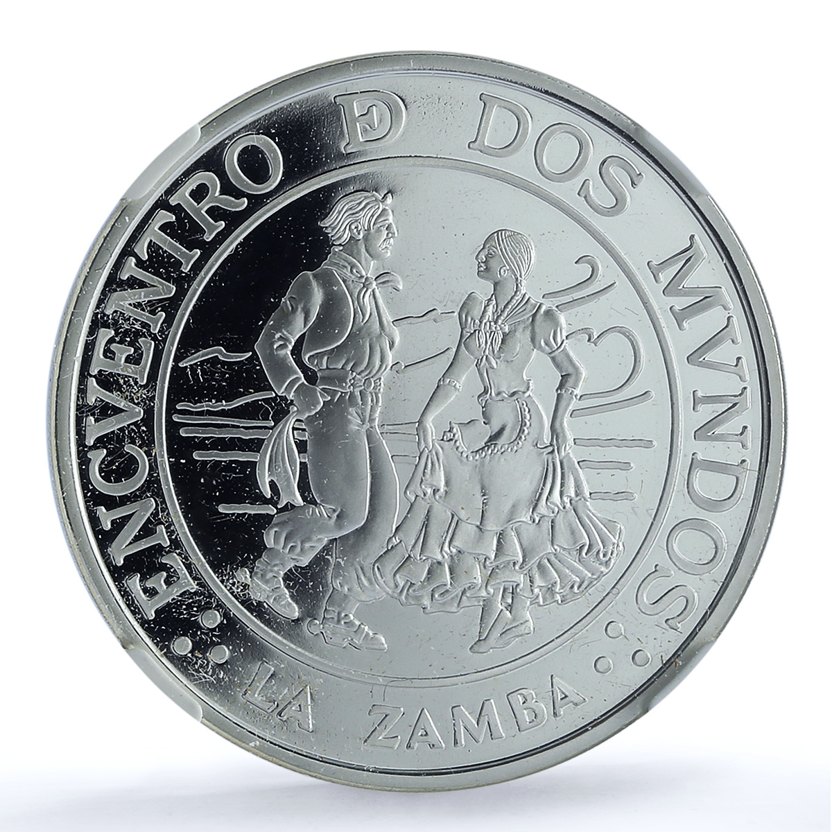Argentina 25 pesos Zamba KM- 123 Ibero-American Dances PF69 NGC silver coin 1997