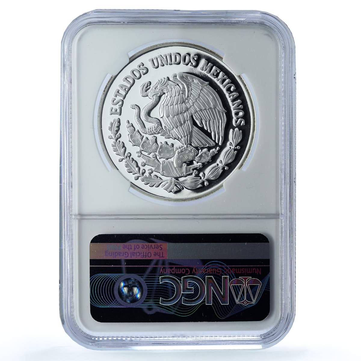 Mexico 5 pesos Lobo KM-627 Wildlife Fauna WWF Wolf PF 68 NGC silver coin 1998