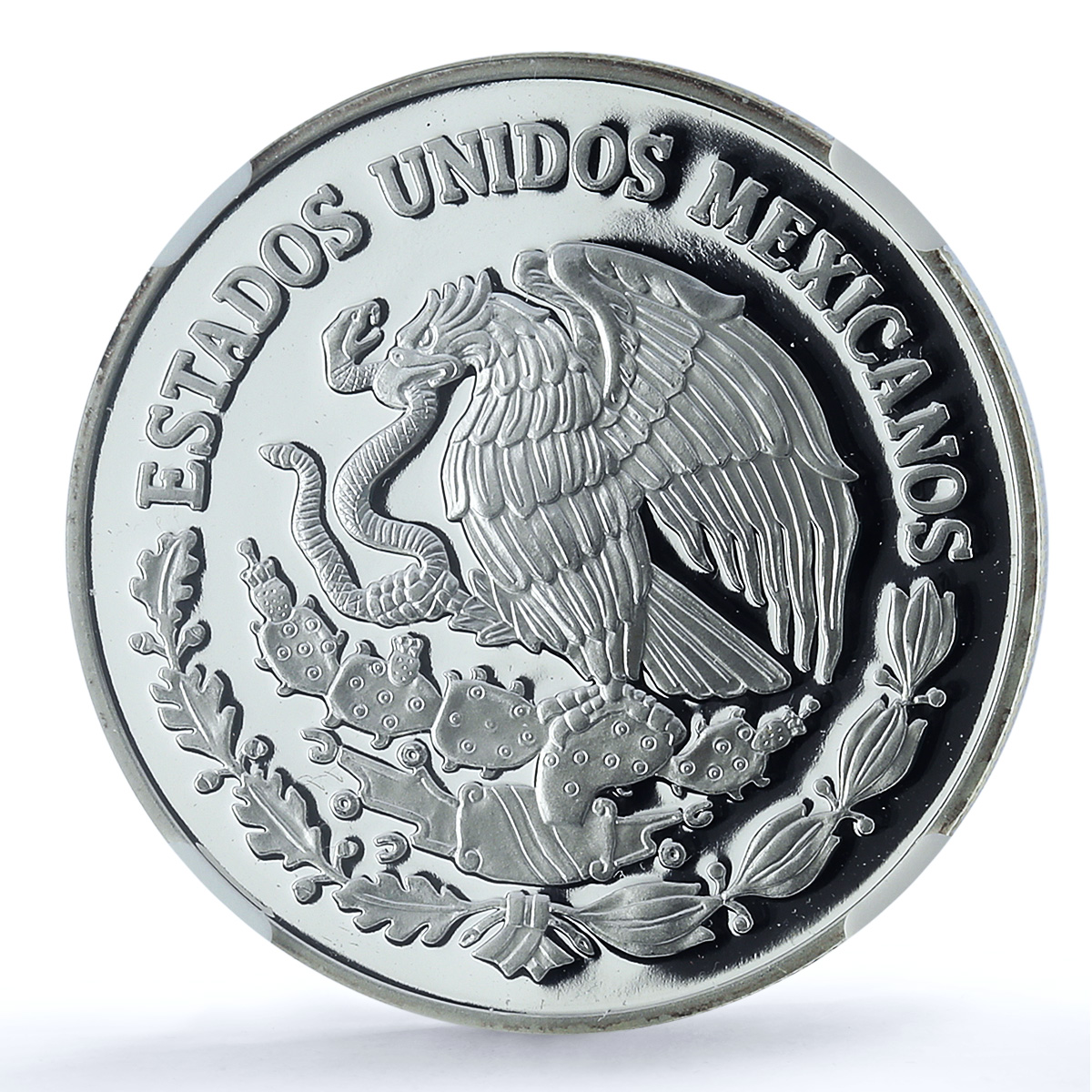 Mexico 5 pesos Lobo KM-627 Wildlife Fauna WWF Wolf PF 68 NGC silver coin 1998