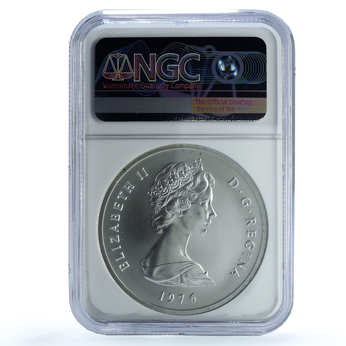 Turks Caicos Islands 20 crowns Queen Victoria KM-14 MS 69 NGC silver coin 1976 Turks Caicos Islands 20 crowns Queen Victoria KM-14 MS 69 NGC silver coin 1976