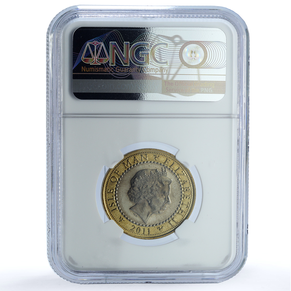 Isle of Man 2 pounds Youth Games KM-1476 Tosha Cat MS 66 NGC bimetal coin 2011 Isle of Man 2 pounds Youth Games KM-1476 Tosha Cat MS 66 NGC bimetal coin 2011