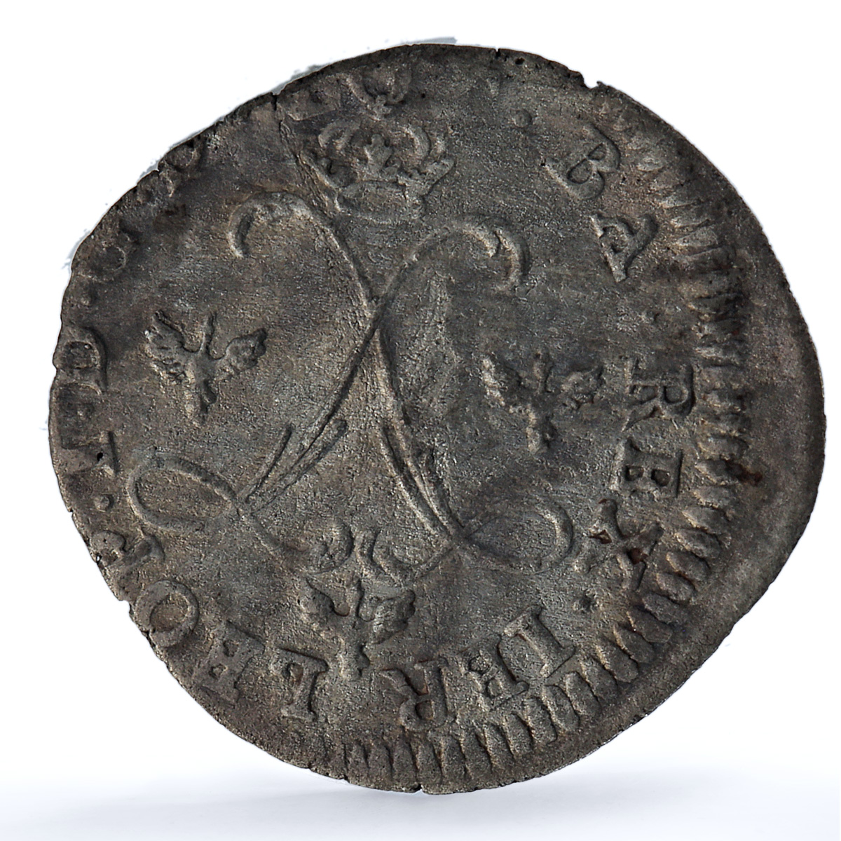 France Lorraine 15 deniers Leopold I KM-74 Boudeau- 1590 Flon-62 billon coin ND France Lorraine 15 deniers Leopold I KM-74 Boudeau- 1590 Flon-62 billon coin ND