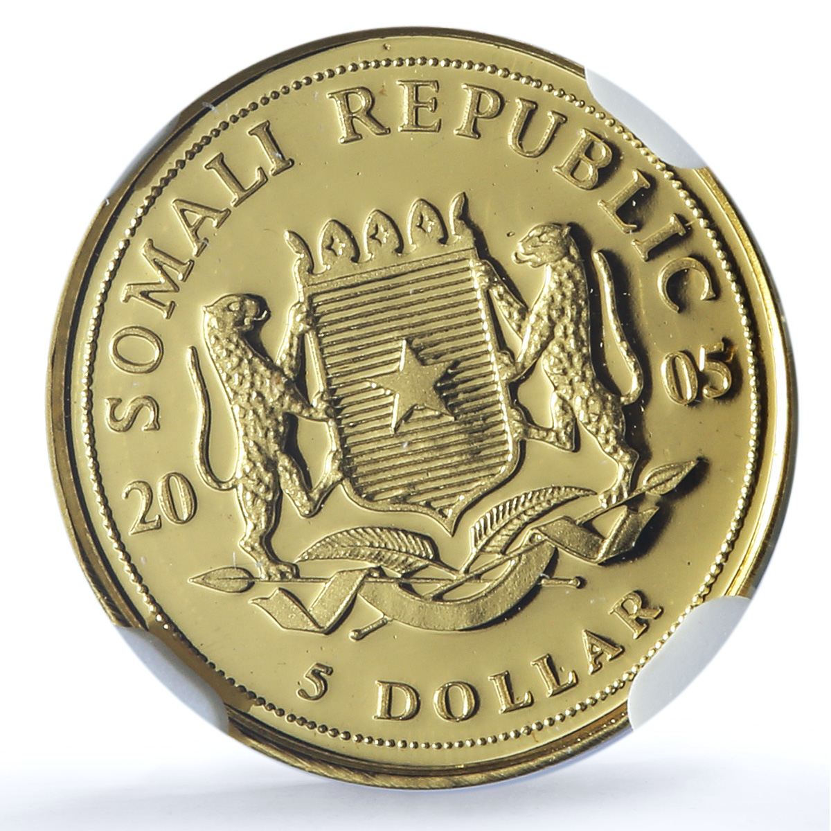 Somalia 5 dollars Youth Day Cologne Pope Benedict XVI PF 69 NGC gold coin 2005 Somalia 5 dollars Youth Day Cologne Pope Benedict XVI PF 69 NGC gold coin 2005