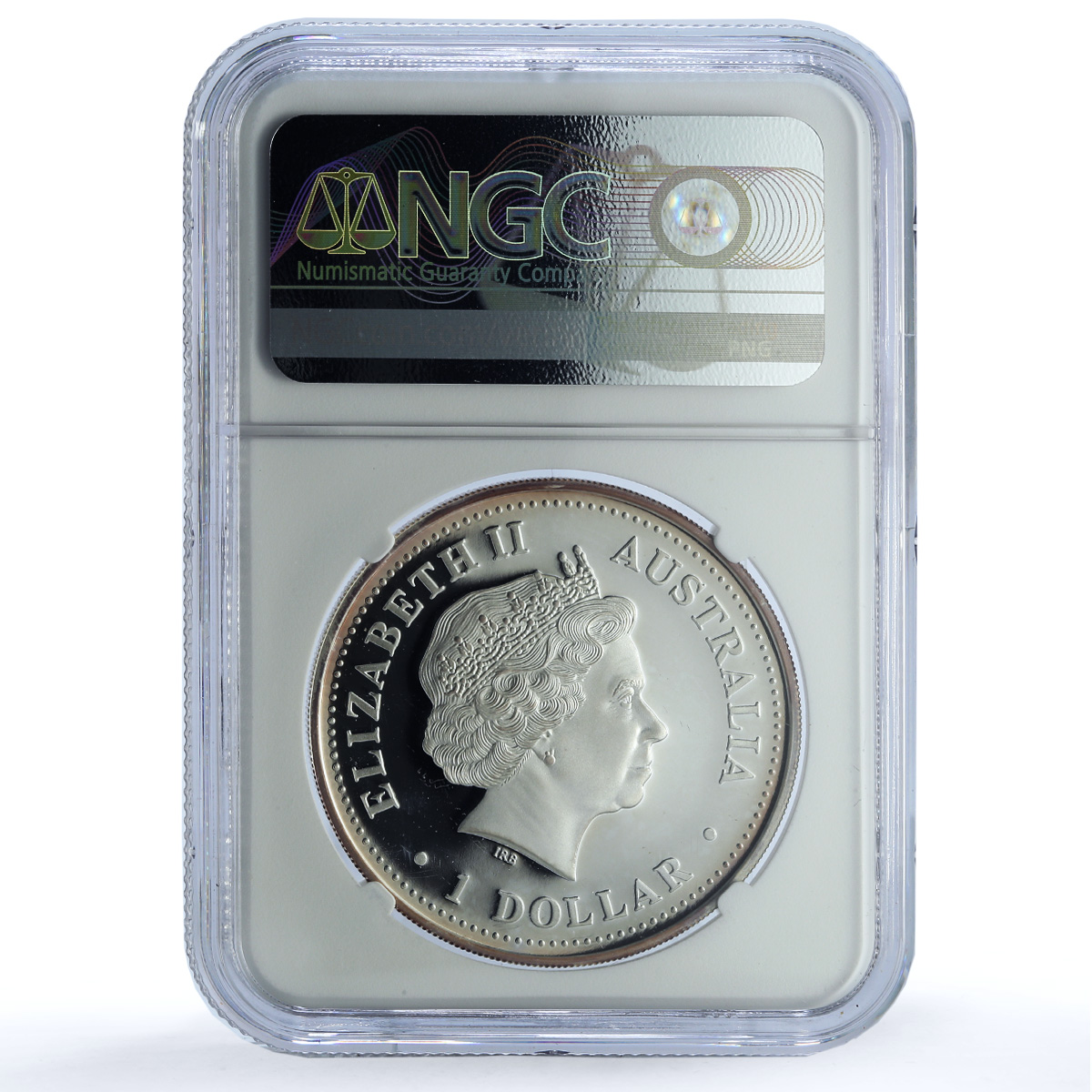 Australia 1 dollar Year Dragon KM-424 Lunar Series 1 PF 69 NGC silver coin 2000