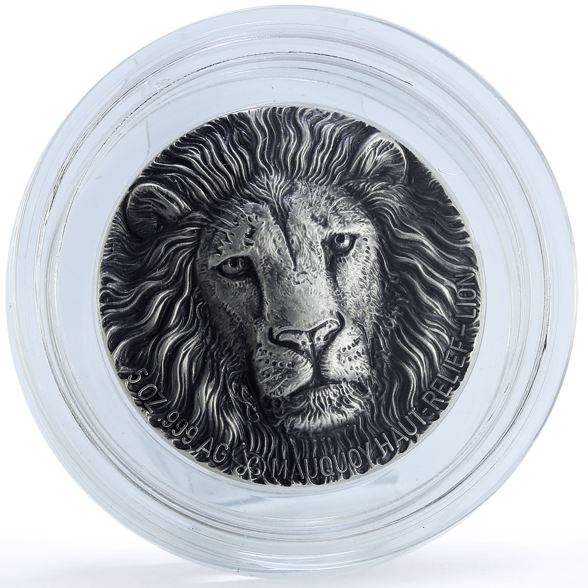 Ivory Coast 5000 francs Lion Km-142 African Wildlife Fauna 5 oz silver coin 2016 Ivory Coast 5000 francs Lion Km-142 African Wildlife Fauna 5 oz silver coin 2016