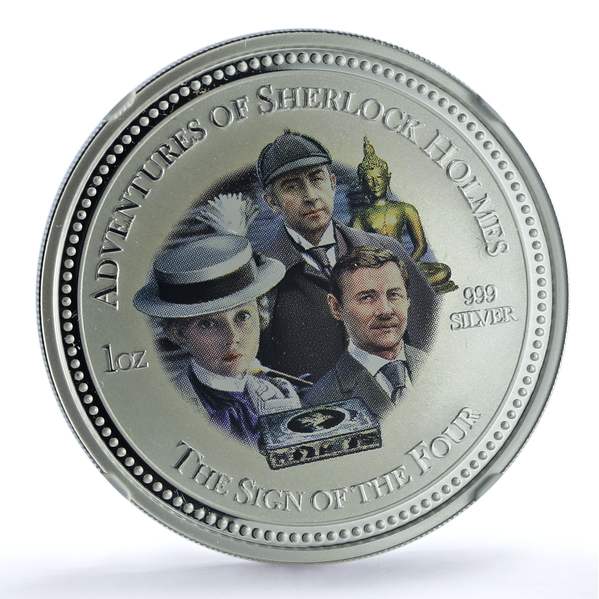Cook Islands 2 dollars Sign of Four Sherlock Holmes MS 70 NGC silver coin 2007 Cook Islands 2 dollars Sign of Four Sherlock Holmes MS 70 NGC silver coin 2007